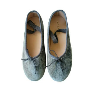 NIB Noralee Rylee + Cru Ballet Flats Velvet French Blue Shoes Size 12 NEW